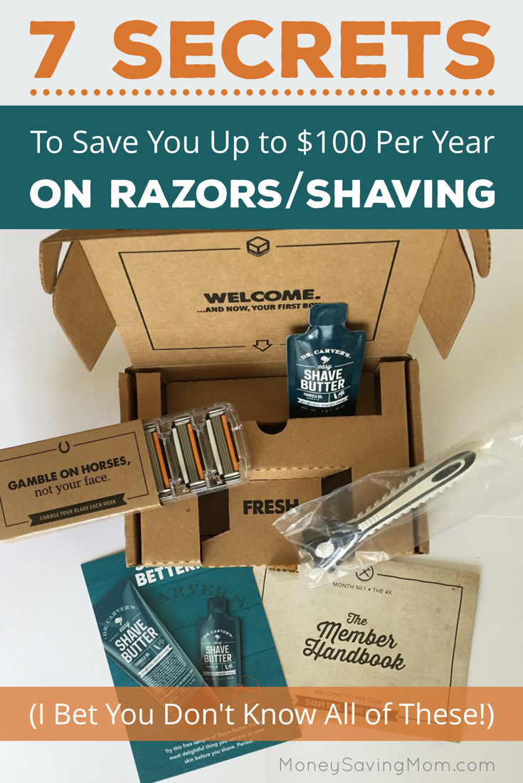 7 Tips to Save You Up to $100 Per Year on Razors. This is a great post that compiles all of the BEST ideas and suggestions for anyone who is looking for new ways to save money on razors!