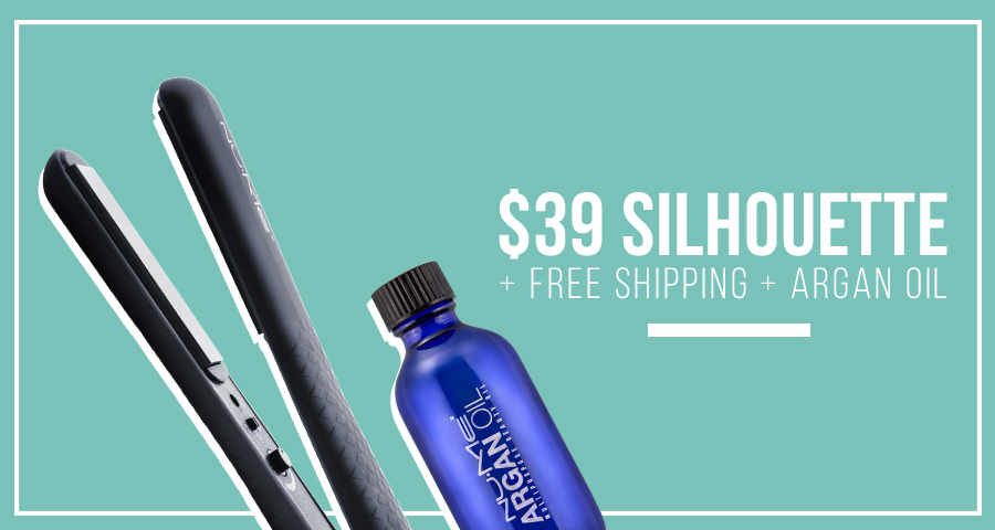 Get the Silhouette Flat Iron + a bottle of Argan Oil for just $39 shipped right now!