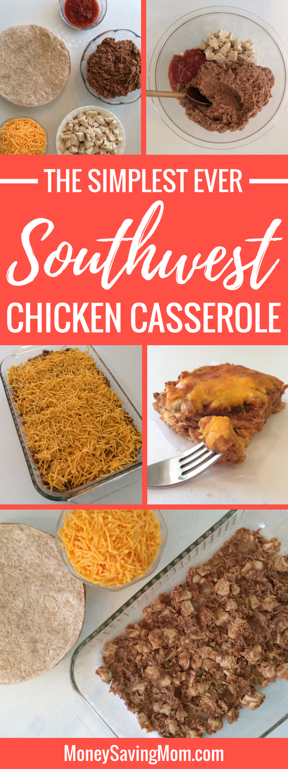This Southwest Chicken Casserole is the easiest recipe ever and it's SO delicious! It will quickly become a family favorite -- especially one that the kids love!