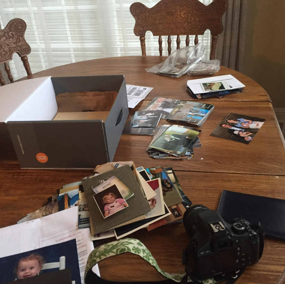 getting photos ready for Legacybox