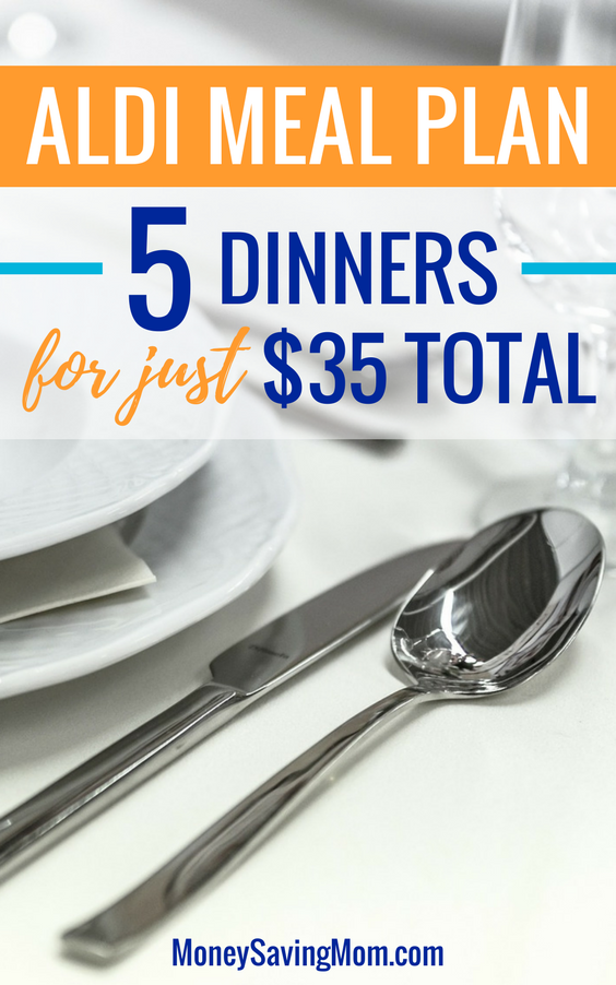 This ALDI Meal Plan is SO easy and really budget-friendly! Make 5 dinners for just $35 total!!