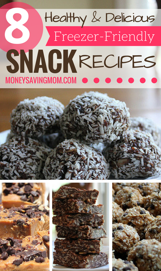 These Freezer-Friendly Snack Recipes are healthy and filling snack ideas to use as afternoon pick-me-ups -- for kids or adults!
