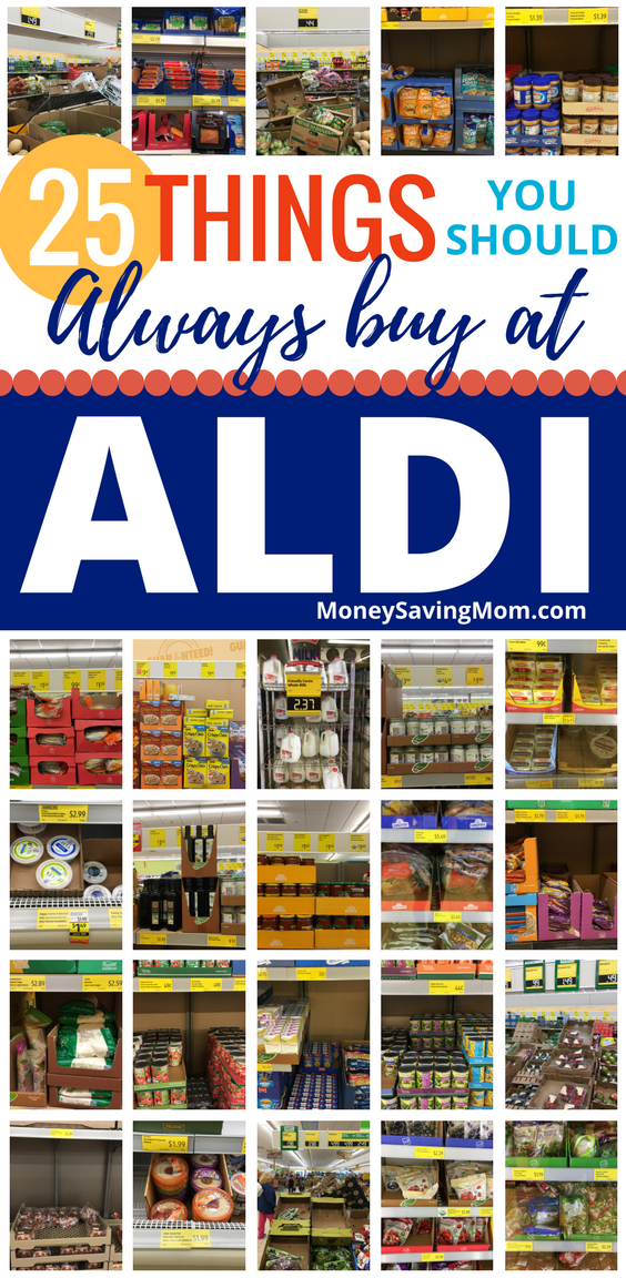 Spending your grocery budget at ALDI? This list is SO helpful to know which items are HOT deals that will save you tons of money at ALDI!