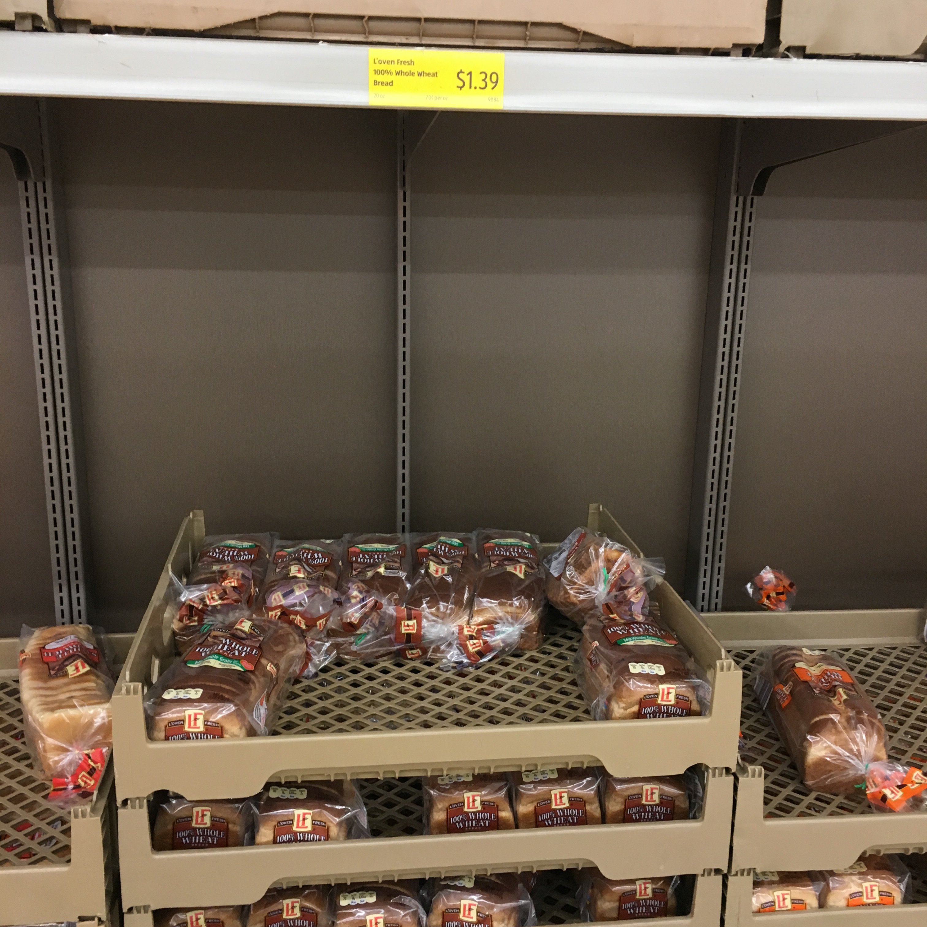 buying bread at aldi