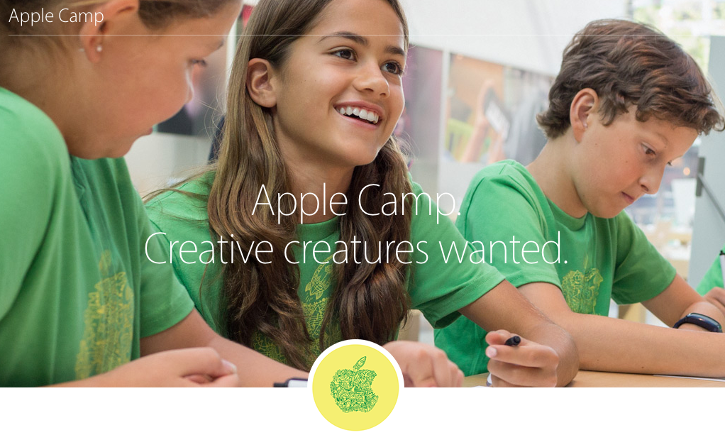 Free Apple camps for kids