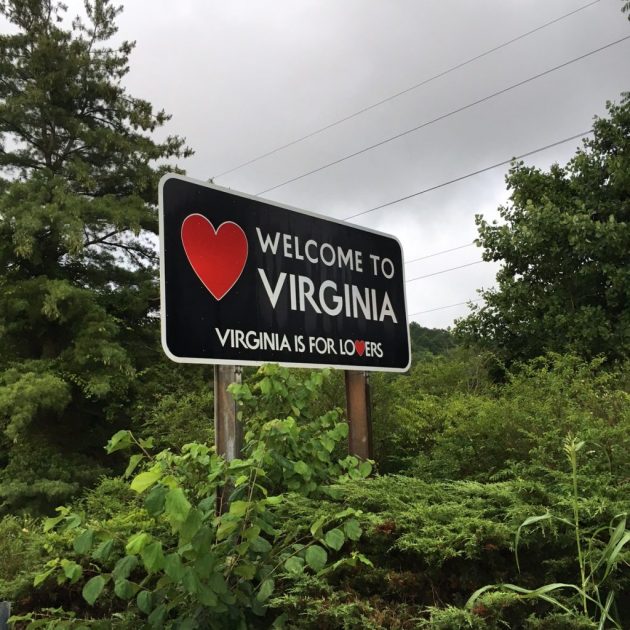 welcome to Virginia sign