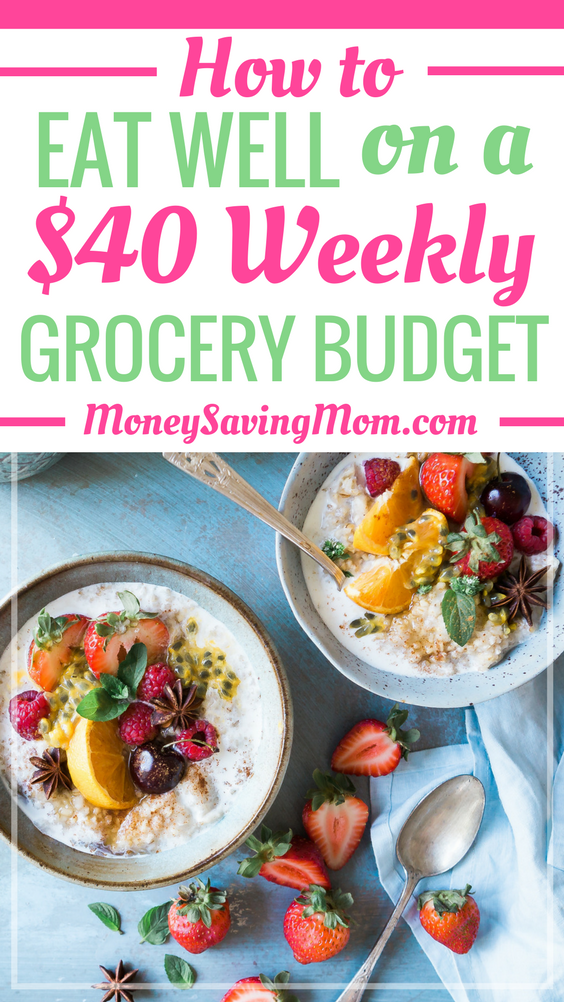 You can eat well on a low grocery budget, and this post shows you how! It's really possible! This list of 20 tips is SO helpful -- especially for someone who lives alone and is trying to eat really healthy!