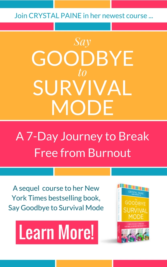 (Affiliate) Say Goodbye to Survival Mode: a 7-day journey to break free from burnout! New ecourse by Crystal Paine of Money Saving Mom #survival #oveerwhelm