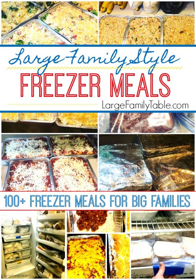 100+ Freezer Meals for Big Families