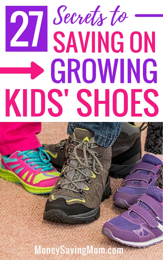 Save money on kids' shoes with these GREAT tips! This list is SO helpful and full of all kinds of ideas I hadn't thought of before!