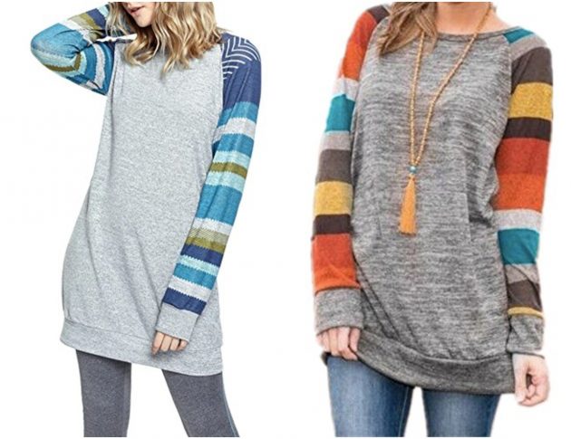 Get a Women's Long Sleeve Patchwork Casual Shirt as low as $15.99!