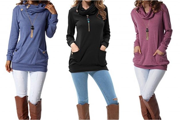 Get a Women's Long Sleeve Tunic Top with Pockets for just $19.99!