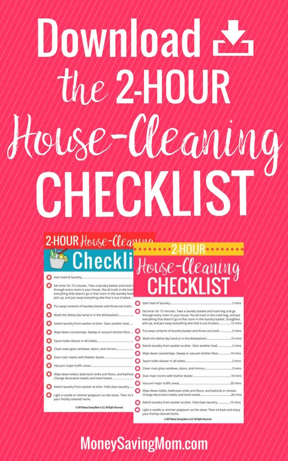 Get Your House Clean in 2 Hours!