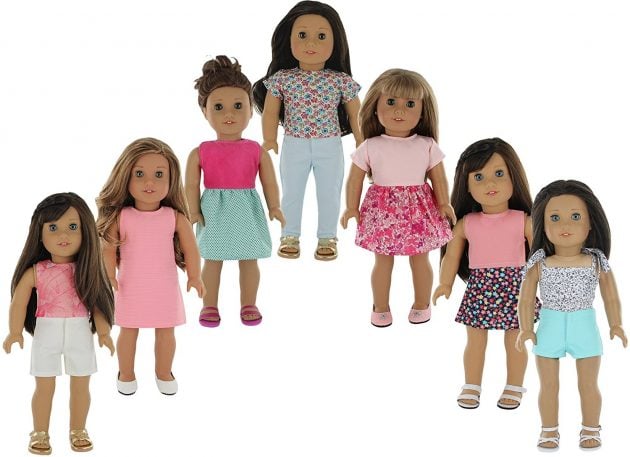 Amazon.com: American Girl Doll Clothes Wardrobe Makeover (7 Complete Outfits) just $22.75!