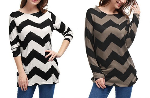 Amazon.com: Women's Chevron Pattern Knitted Tunic Top as low as $4.99!