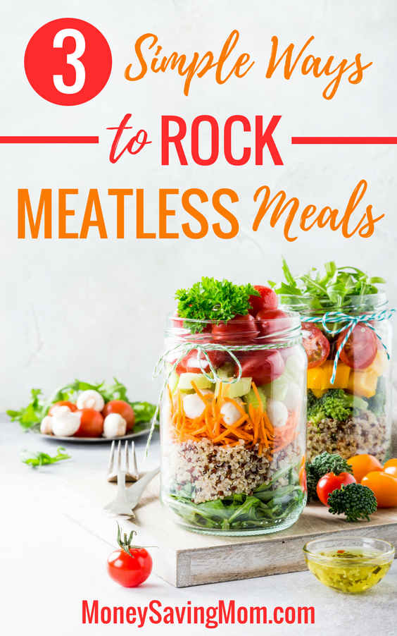 Cut the grocery budget each week with these 3 easy ways to make meatless meals deliciously amazing!