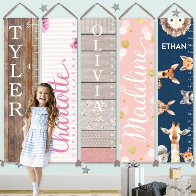 Get a Personalized Kids Growth Chart on Canvas for just $27.99!