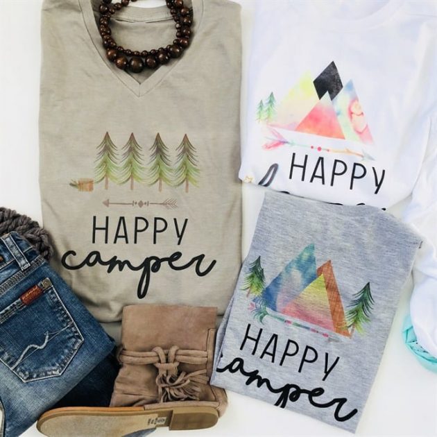 Get Happy Camper and Glamper Tees for just $13.99!