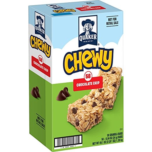 Amazon.com: Quaker Chewy Granola Bars (58 count) only $7.99 shipped!