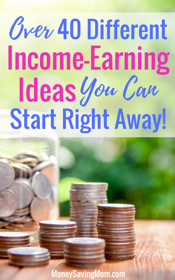 Make extra income with this list of over 40 unique ideas! Some of these are SO easy to start today!