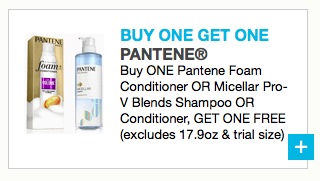 Buy One, Get One Free Pantene Shampoo or Conditioner Printable Coupon