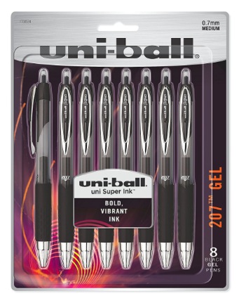 Amazon.com: Uni-Ball 8-Count Black Retractable Gel Pens only $6.04!