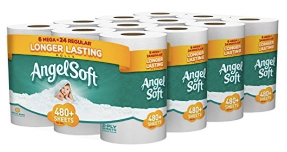 Amazon.com: Angel Soft Toilet Paper, 24 Mega Rolls just $0.37 per double roll!