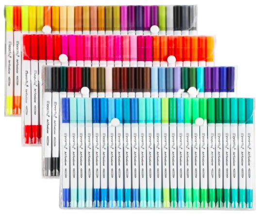 Amazon.com: 100 Watercolor Dual Tip Brush Markers only $19.99!