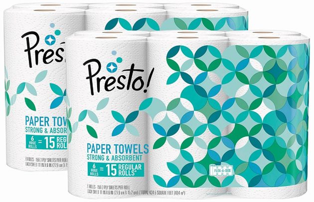 Amazon.com: Presto! Flex-a-Size Paper Towels only $0.69 per regular roll, shipped!