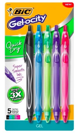 Target: BIC Gel-ocity Pens Multicolor (5 count) just $3.49!