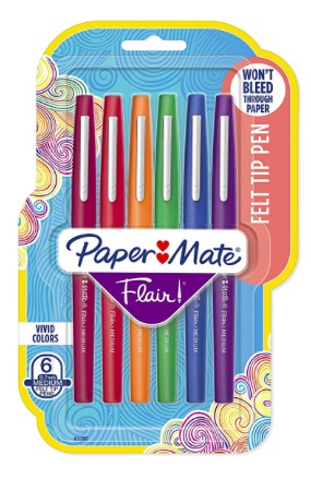 Amazon.com: Paper Mate Flair Felt Tip Pens (6 count) only $3.92, plus more!