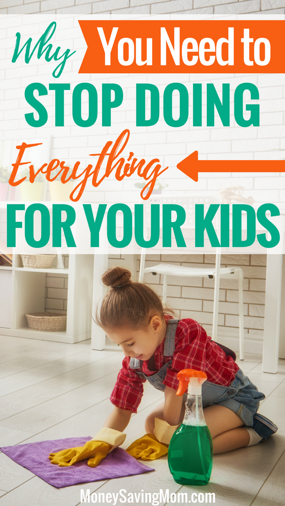 Moms! Listen up! If you stop doing everything for your kids and let them help out, you will reap SO many benefits. This is a GREAT post proving that!