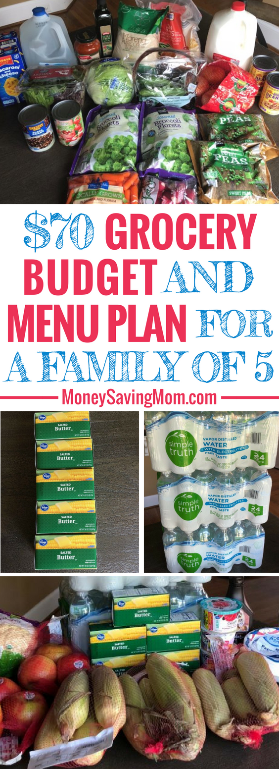 This $70 Grocery Budget Challenge for a family of 5 is SO inspiring!! Follow along for all kinds of great menu planning ideas and savings tips!