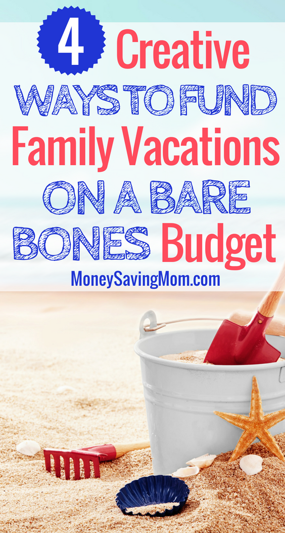 Fund your family vacations even when you're on a bare bones budget. This post is SO helpful with really practical tips!