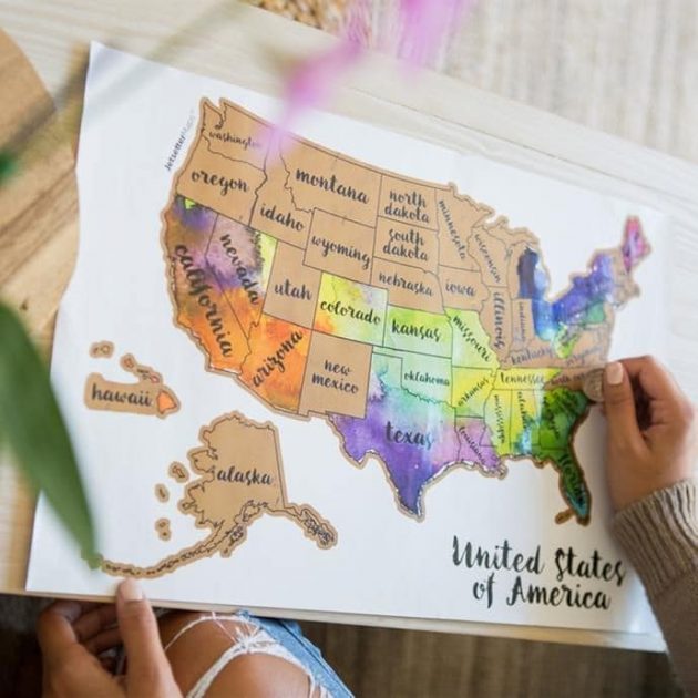Scratch Your Travels USA Map just $16.79 + shipping!