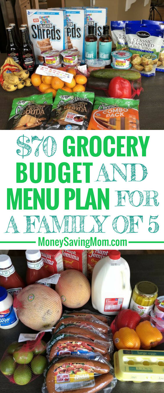 This $70 weekly grocery budget is impressive for a family of 5!