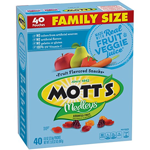 Mott's Medleys Fruit Snacks (Family Size, 40 pouches) only $4.70!