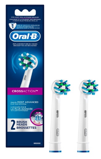 Oral-B Cross Action Electric Toothbrush Replacement Brush Heads Refill (2 count) only $11.49!