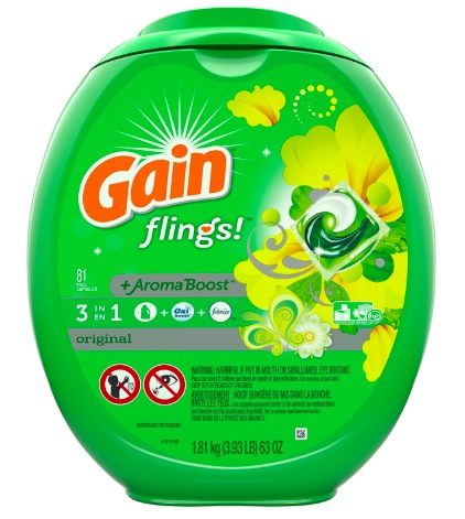 Gain Flings Laundry Detergent Pacs (81 count) only $14.09 shipped!