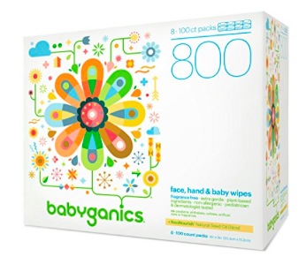 Babyganics Fragrance-Free Face Hand and Baby Wipes, 100 ct (Pack of 8) only $13.97 shipped!