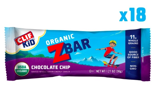 Clif Kid 18-Count Organic ZBars only $8.54 shipped!