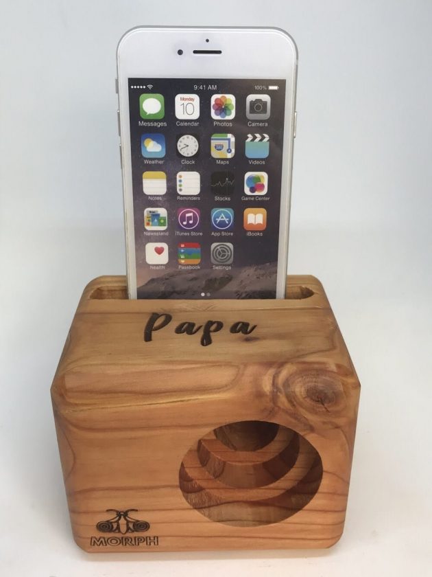 Get a Custom Wood Phone Speaker for Father's Day for only $15.99 + shipping!