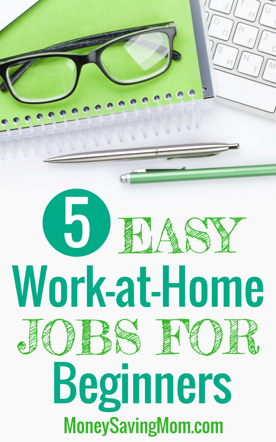 This list of easy work-at-home jobs is so helpful for beginners!