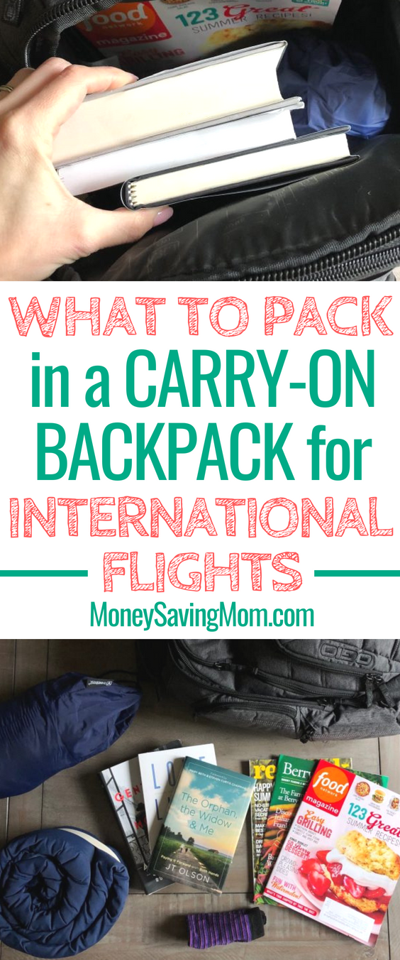 Planning a long trip? This list of carry-on backpack essentials is really helpful for international flights!