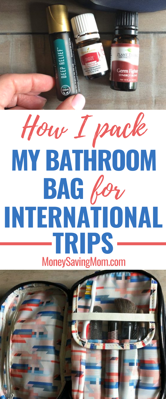 How to pack a bathroom bag for international trips! This is super helpful!!