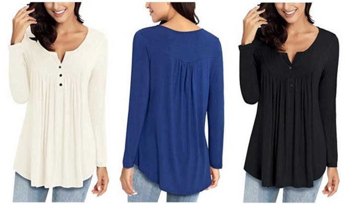 Women's Casual Long Sleeve Tunic Top Blouse only $16.99!