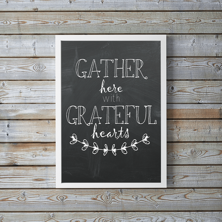 Free Gather Here With Grateful Hearts Printable | Money Saving Mom®