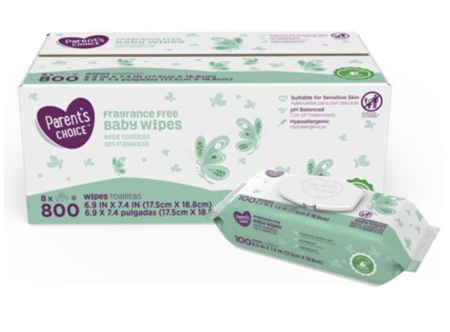 Parents choice box of clearance wipes