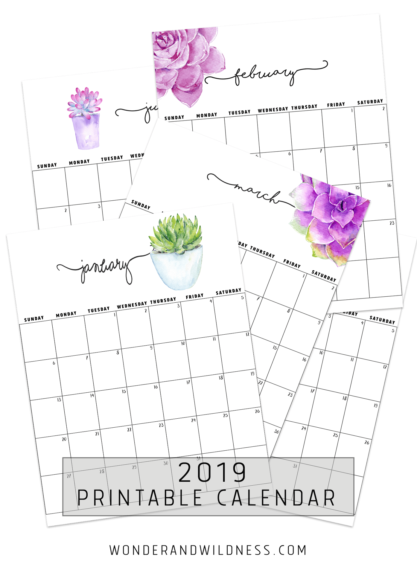 Free Printable 2019 Calendar! | Money Saving Mom®