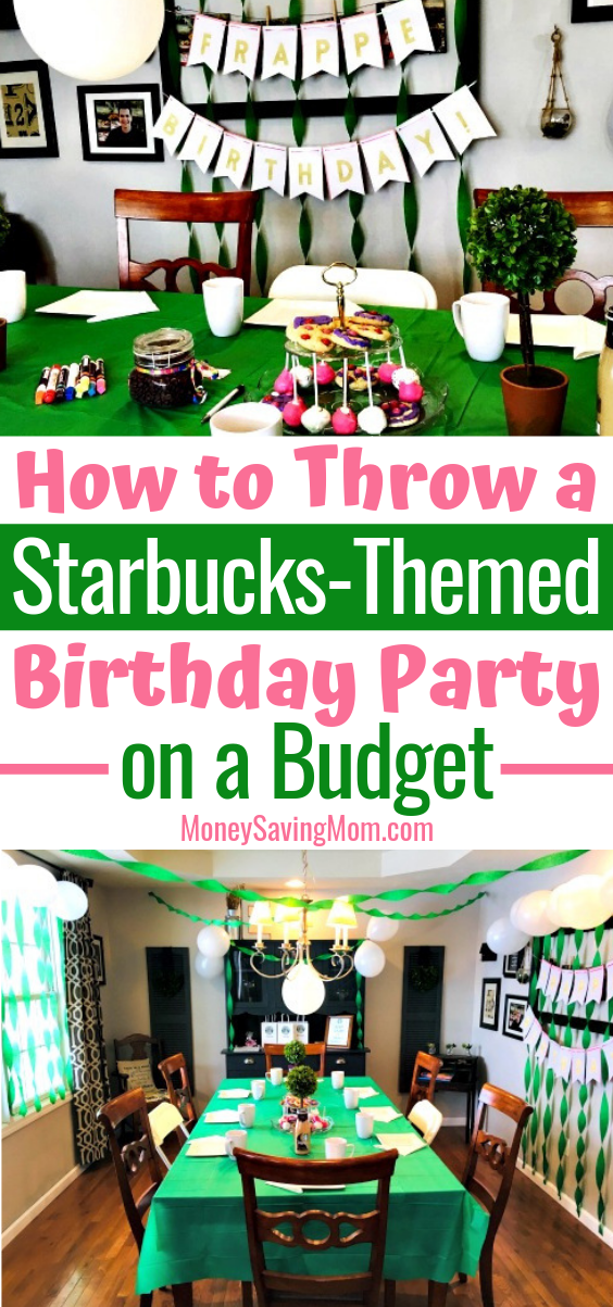 This Starbucks birthday party is SUCH a cute and frugal idea for a teenage girl who loves all things Starbucks and coffee!